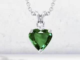 Beautiful Diamond and Natural Emerald Pendant Collection