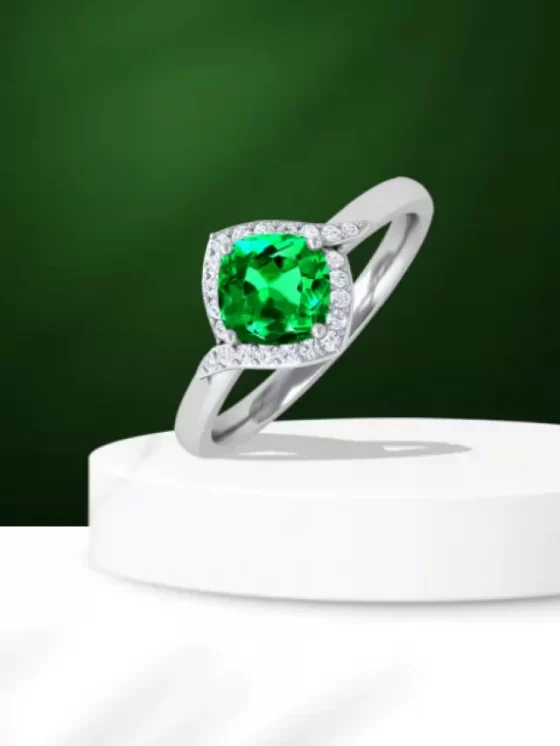 Emerald and Diamond Rings for Green and White Lovers