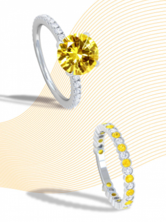 Yellow Sapphire Rings and Eternity Bands Collection