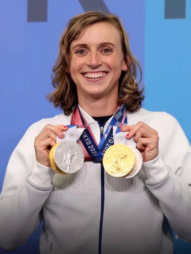 Katie Ledecky Makes a Splash Like a Mermaid on Fire!