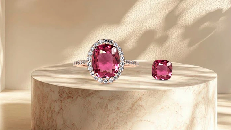 Pink Tourmaline Rings October Birthstones