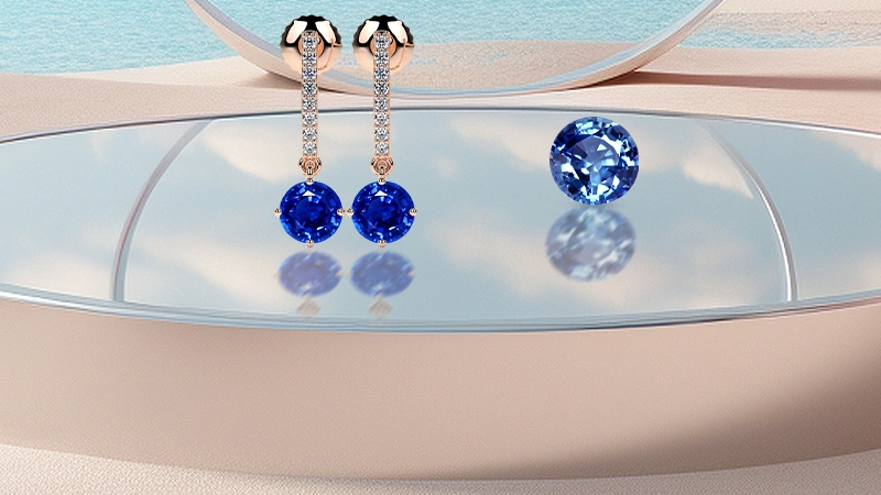 Sapphire Dangling Earrings