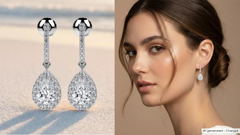 Pear-cut Diamond Earrings
