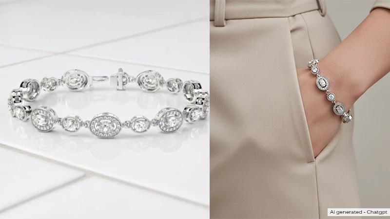 Round & Oval Diamond Bracelet