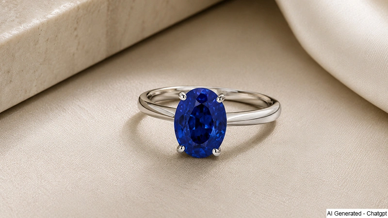 Oval Cut Sapphire Solitaire Ring